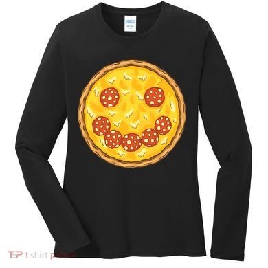 Smiley Pizza Women's Long Sleeve Shirt