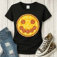 Smiley Pizza Women's T-Shirt thumb 3