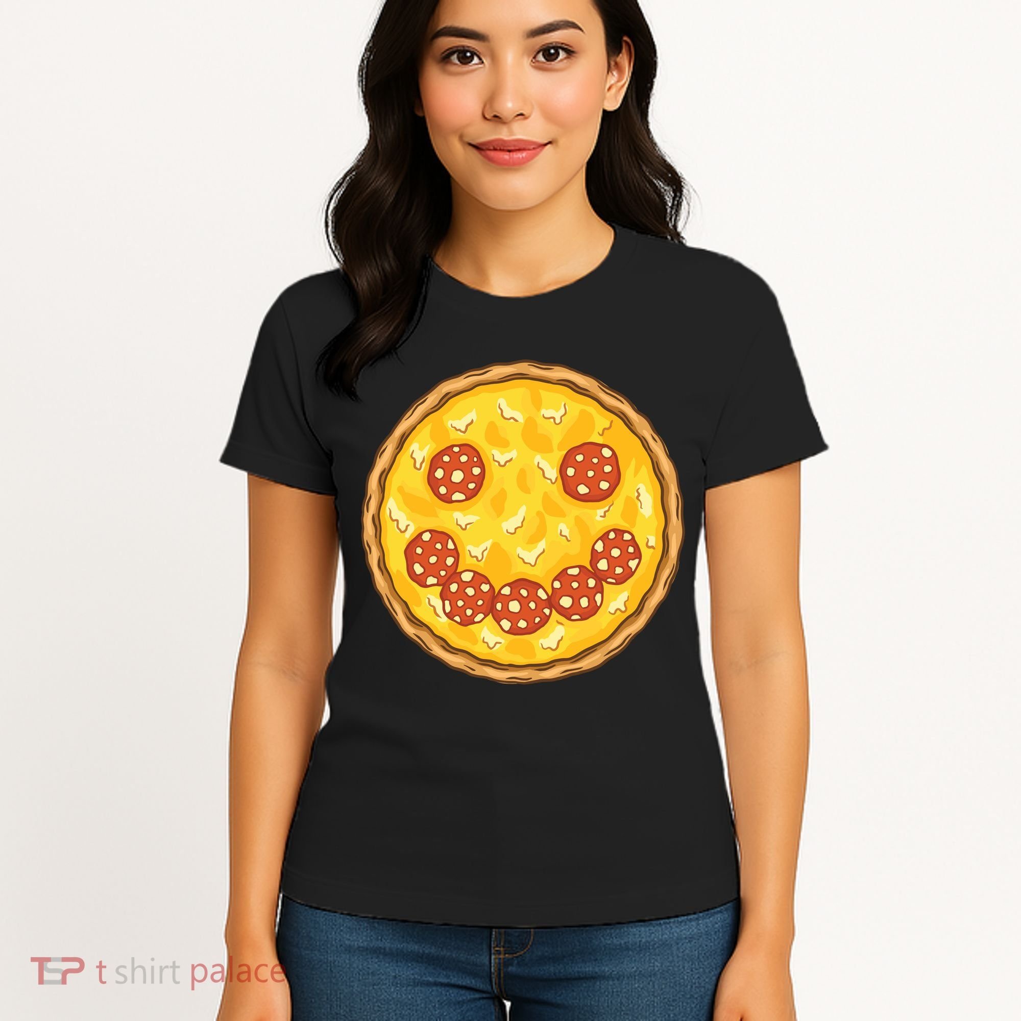 Smiley Pizza Women's T-Shirt