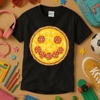 Smiley Pizza Kids T-Shirt thumb 3