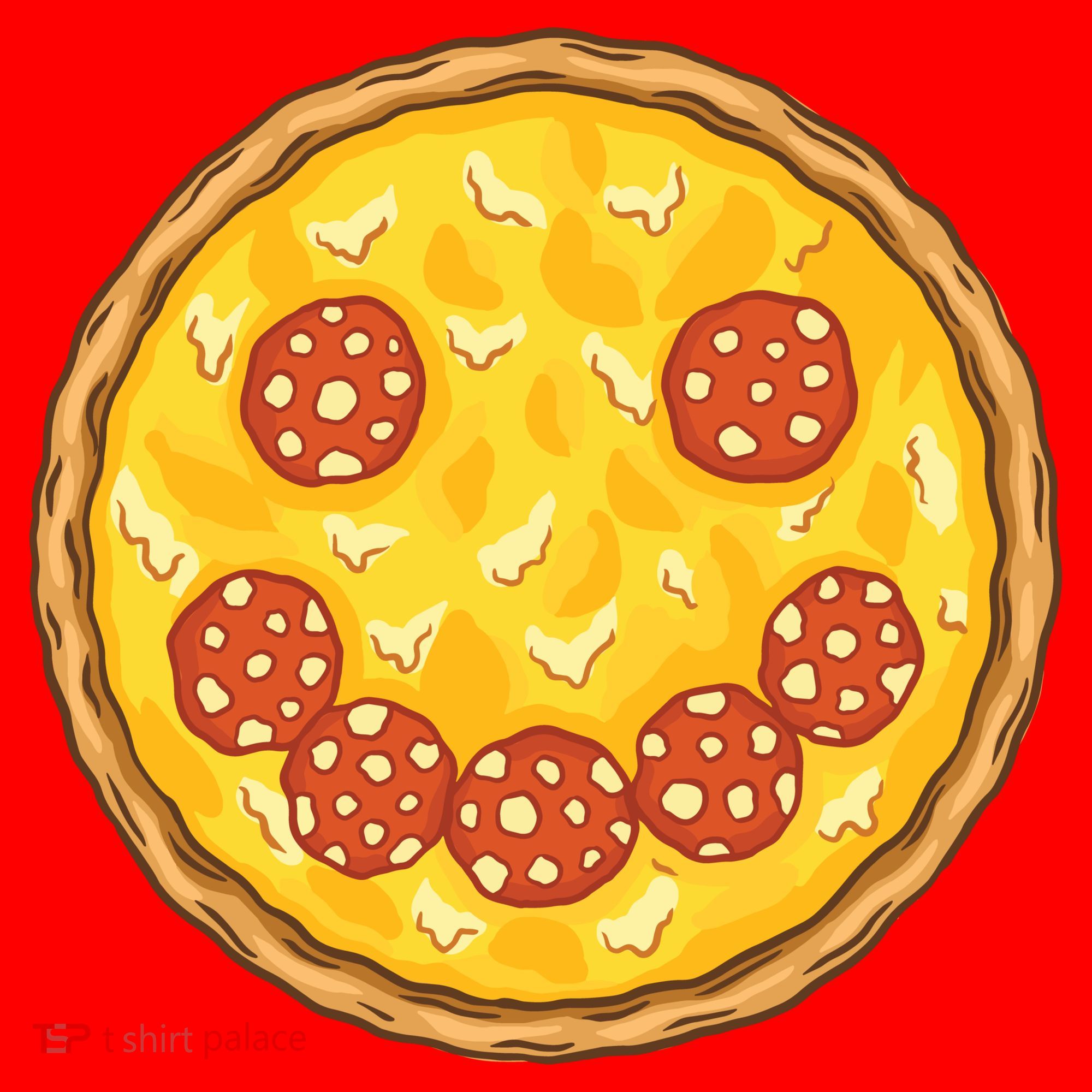 Smiley Pizza Santa Hat
