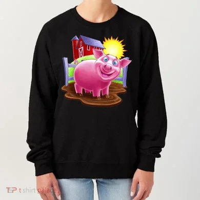 Smiling Farm Pig Women's Sweatshirt