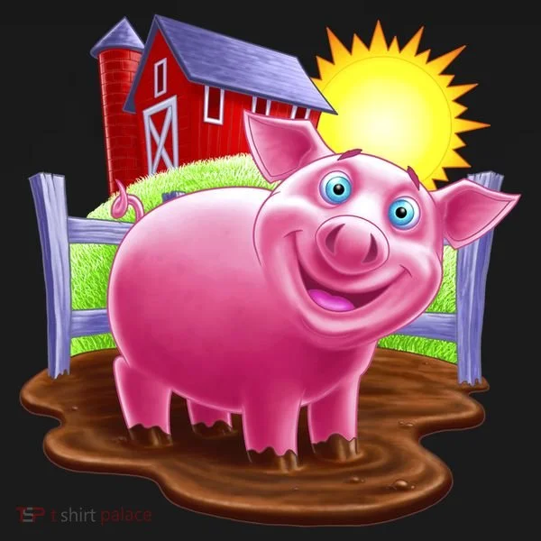 Smiling Farm Pig Doggie Tank