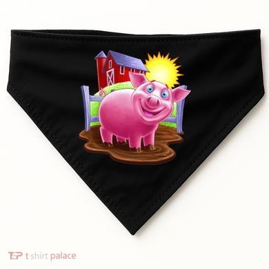 Smiling Farm Pig USA-Made Doggie Bandana
