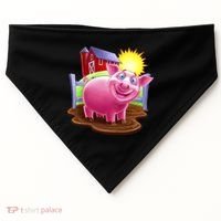 Smiling Farm Pig USA-Made Doggie Bandana thumb 0