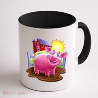Smiling Farm Pig Coffee Mug thumb 1