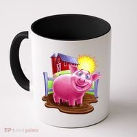 Smiling Farm Pig Coffee Mug thumb 0