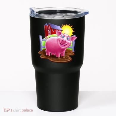 Smiling Farm Pig Tumbler