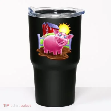 Smiling Farm Pig Tumbler