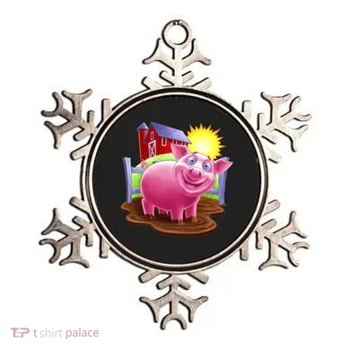Smiling Farm Pig Ornament