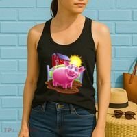 Smiling Farm Pig Women's Tank Top thumb 2