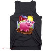 Smiling Farm Pig Tank Top thumb 0