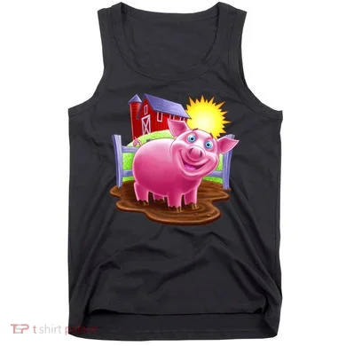 Smiling Farm Pig Tank Top