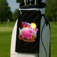 Smiling Farm Pig Golf Towel thumb 2