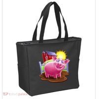 Smiling Farm Pig Tote Bag thumb 2