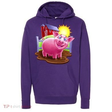 Smiling Farm Pig Hoodie