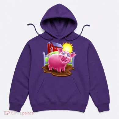 Smiling Farm Pig Hoodie
