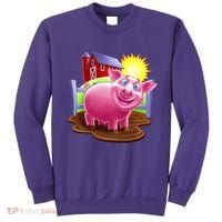 Smiling Farm Pig Sweatshirt thumb 0