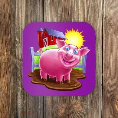 Smiling Farm Pig Coaster