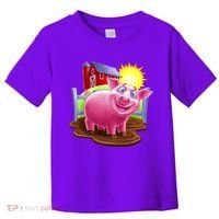Smiling Farm Pig Toddler T-Shirt thumb 0
