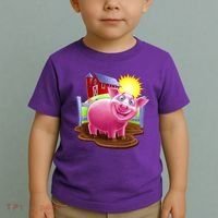 Smiling Farm Pig Toddler T-Shirt thumb 2