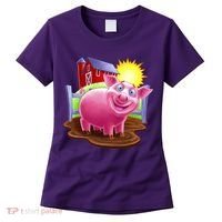 Smiling Farm Pig Women's T-Shirt thumb 0
