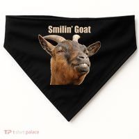 Smiling Goat Funny USA-Made Doggie Bandana thumb 0