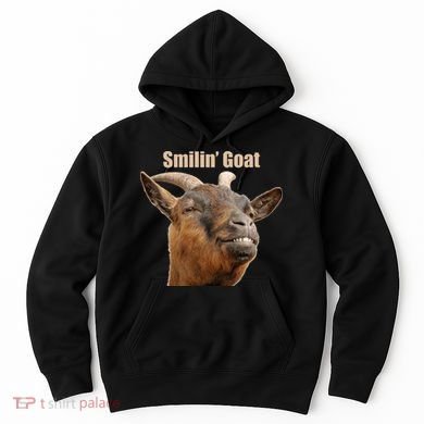 Smiling Goat Funny Hoodie