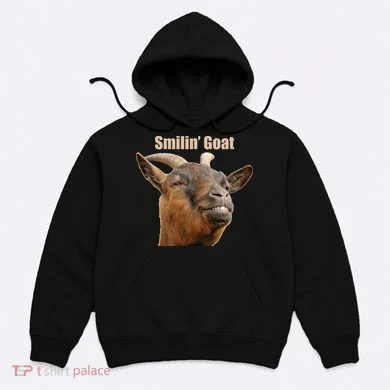 Smiling Goat Funny Hoodie