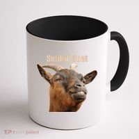 Smiling Goat Funny Coffee Mug thumb 1