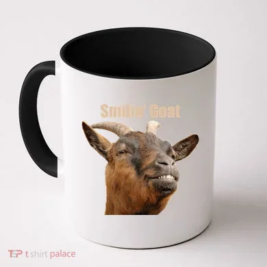 Smiling Goat Funny Coffee Mug