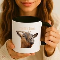 Smiling Goat Funny Coffee Mug thumb 3
