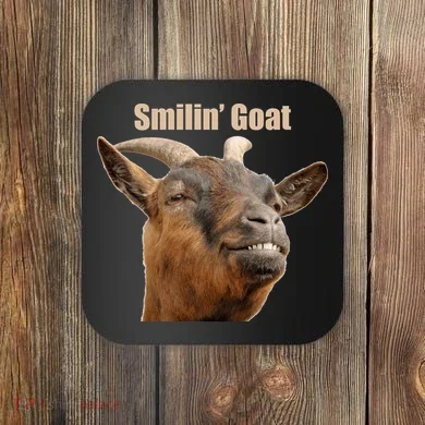 Smiling Goat Funny Coaster