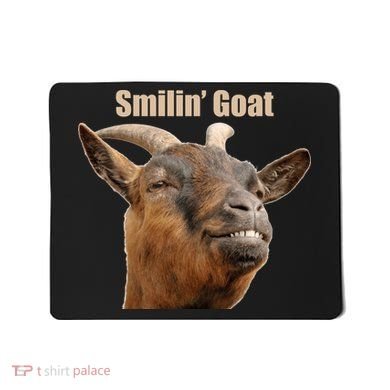 Smiling Goat Funny Mousepad