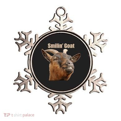 Smiling Goat Funny Ornament