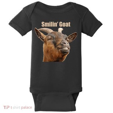 Smiling Goat Funny Baby Bodysuit