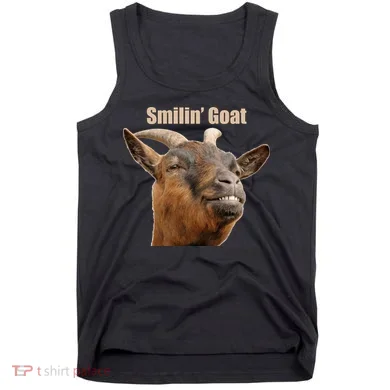 Smiling Goat Funny Tank Top