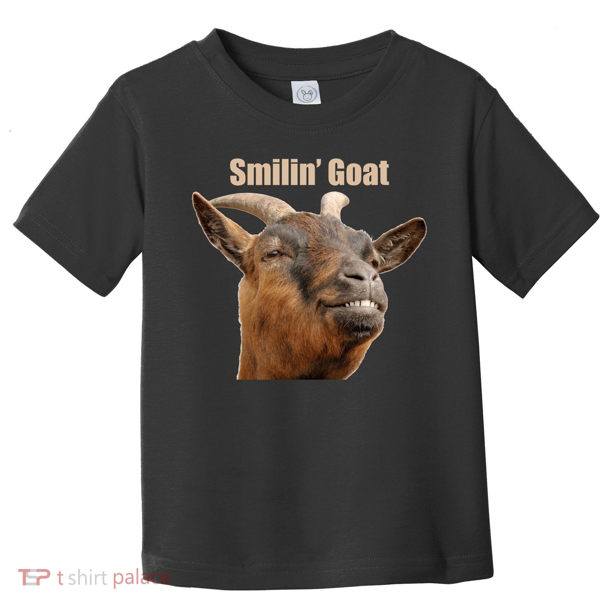 Smiling Goat Funny Toddler T-Shirt