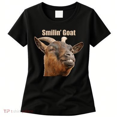 Smiling Goat Funny Women's T-Shirt