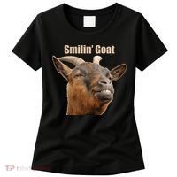 Smiling Goat Funny Women's T-Shirt thumb 0