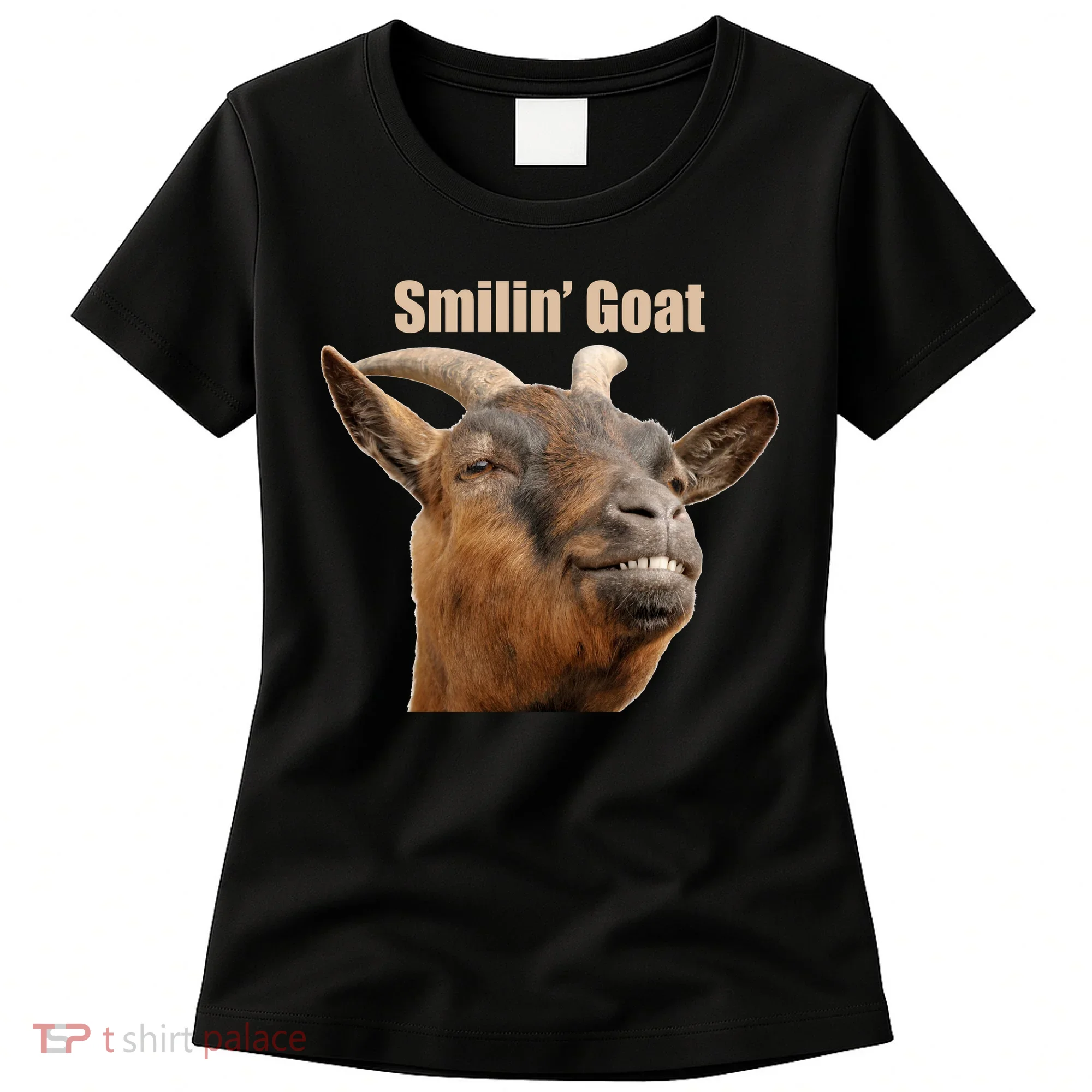 Smiling Goat Funny Women's T-Shirt