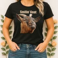 Smiling Goat Funny Women's T-Shirt thumb 2