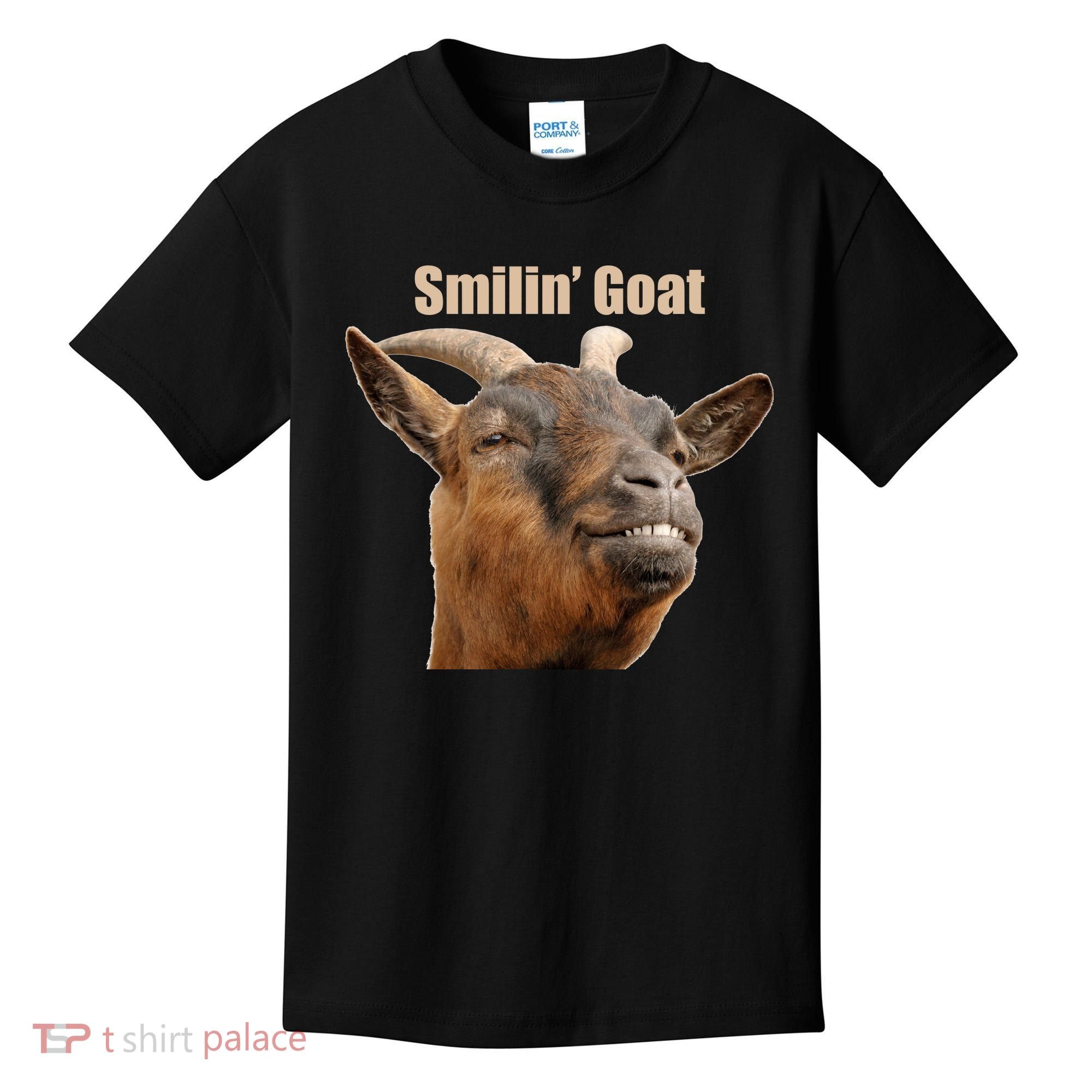 Smiling Goat Funny Kids T-Shirt