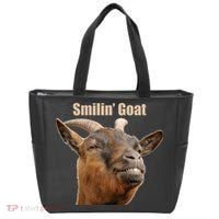 Smiling Goat Funny Tote Bag thumb 0