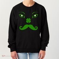 Smiling Irish Eyes Cloverleaf Mustache Women's Sweatshirt thumb 0