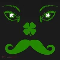 Smiling Irish Eyes Cloverleaf Mustache Doggie Tank thumb 4