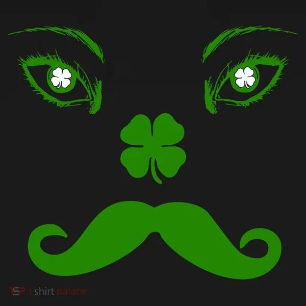 Smiling Irish Eyes Cloverleaf Mustache Doggie Tank