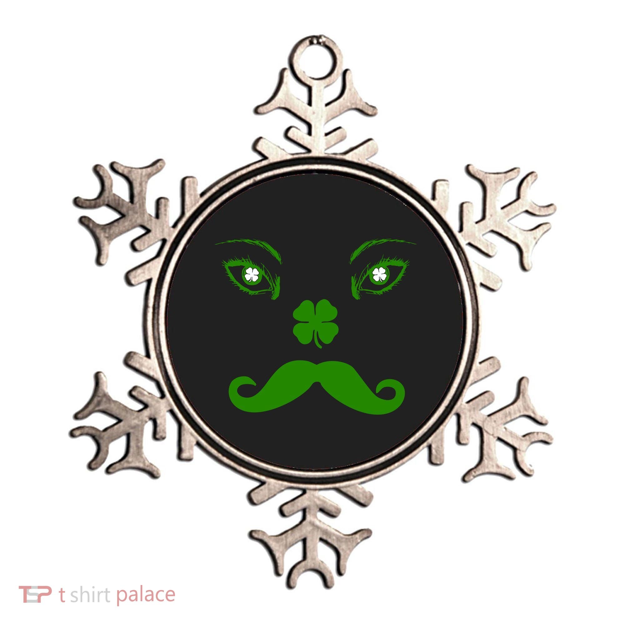 Smiling Irish Eyes Cloverleaf Mustache Ornament