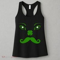 Smiling Irish Eyes Cloverleaf Mustache Women's Tank Top thumb 3