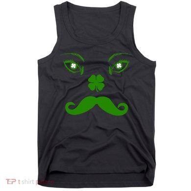 Smiling Irish Eyes Cloverleaf Mustache Tank Top